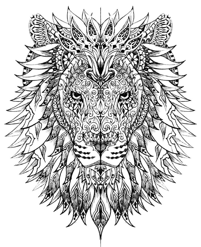 Free coloring pages of adult animals